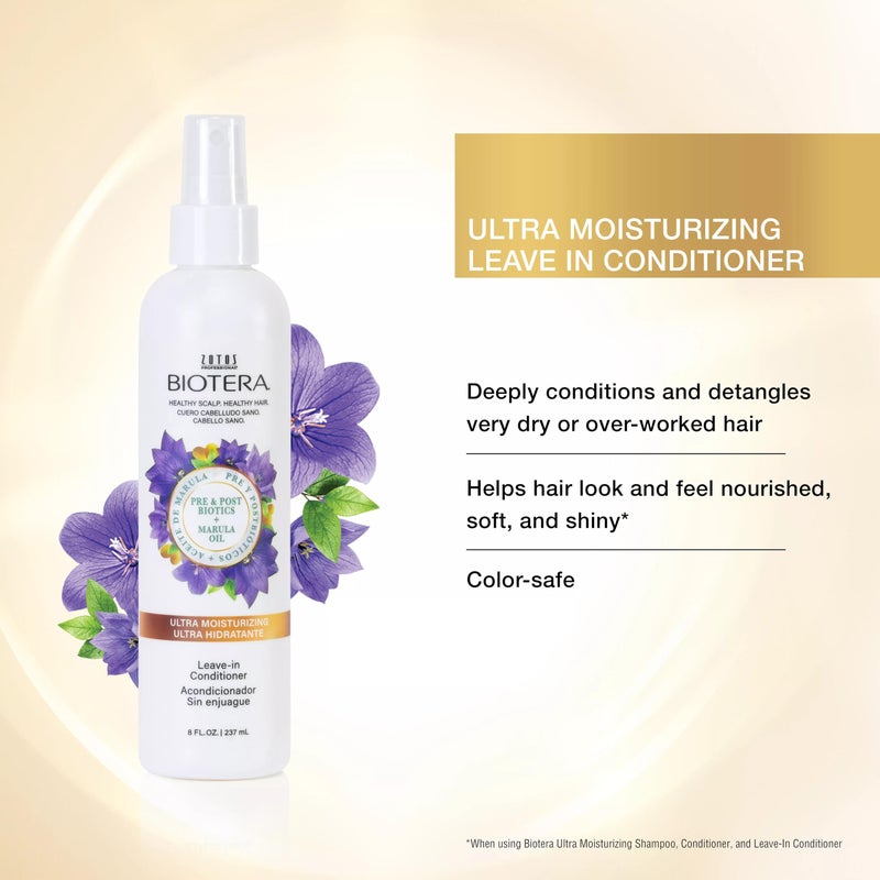 BIOTERA Ultra Moisturizing Leave-in Conditioner | Deeply Conditions & Detangles | Dry, Damaged, Coarse Hair | Vegan & Animal Test Free | Paraben Free | Color-Safe | 8 Fl Oz - Image 2
