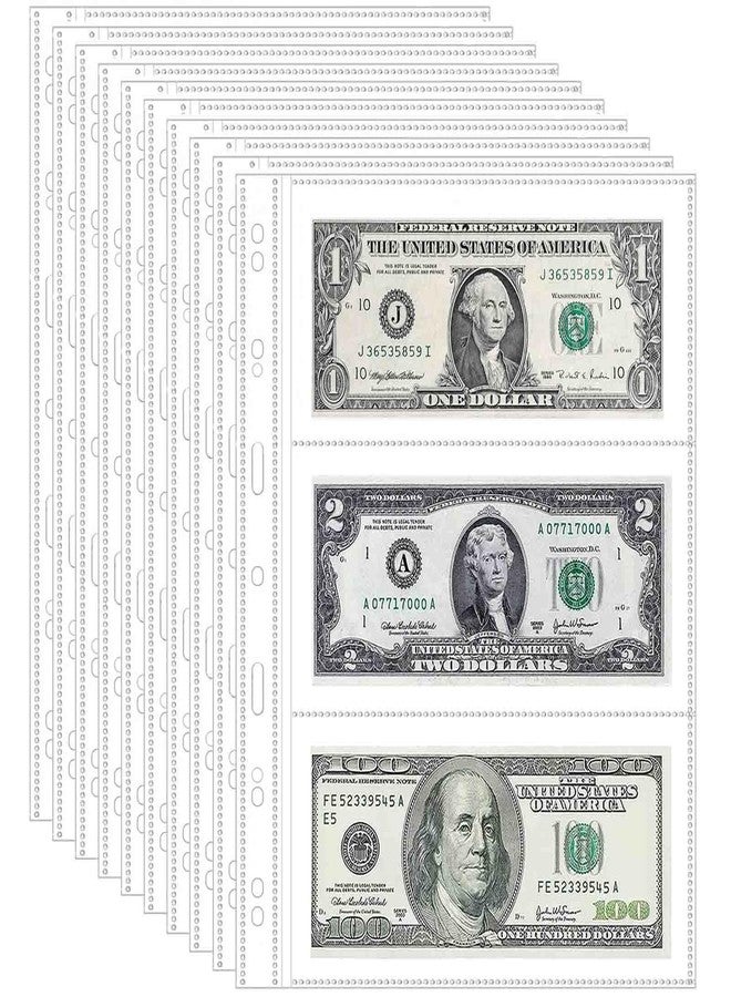 Xxmbbjy 20 Sheets 120 Pockets Currency Sleeves Paper Money Collection Supplies Pages, Currency Collecting Page with 11 Hole Coin Binder Sleeves for Coupon, Bills and Banknotes, Currency Collection Album - Image 1