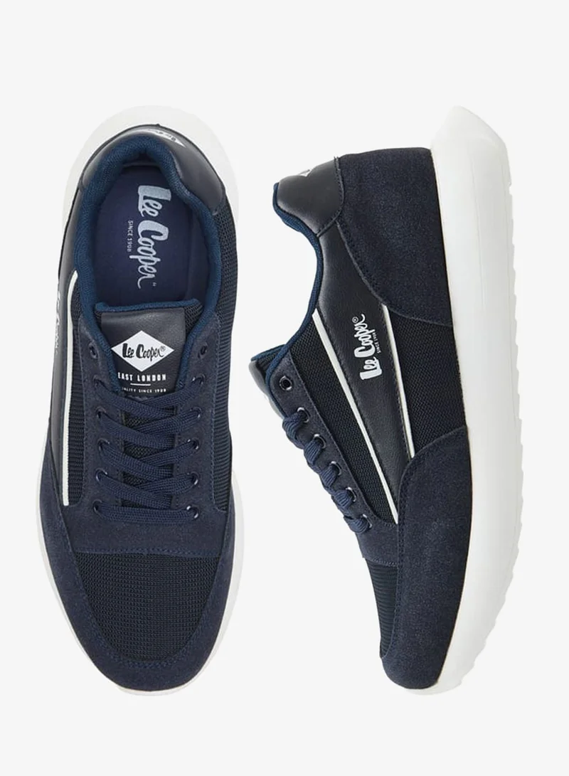 لي كوبر سنيكرز رجالي بطبعات شعار وأربطة