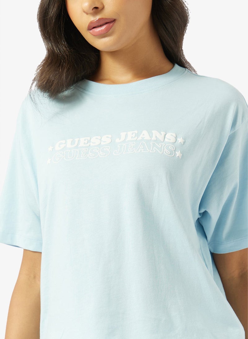 GUESS Crew Neck Short Sleeve T-Shirt - Image 3