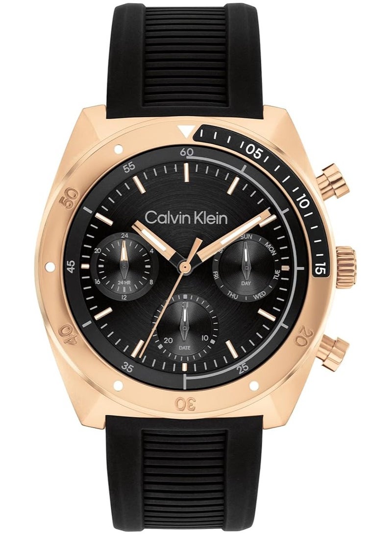 CALVIN KLEIN ساعة يد للرجال بحالة سوداء تنوائية - 25200480 - Image 1
