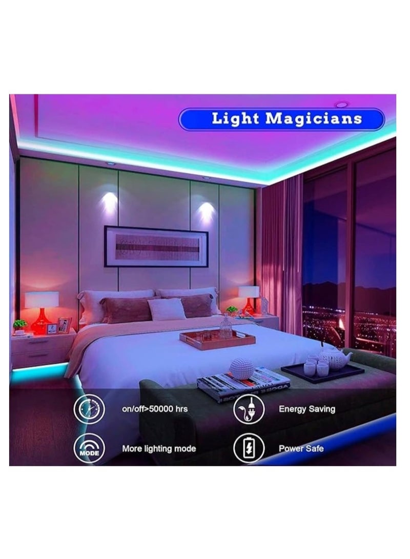 شريط إضاءة LED RGB مع جهاز تحكم عن بعد - إضاءة حبلية مرنة متعددة الألوان، موفرة للطاقة، تصميم مقاوم للماء، سهل التركيب للمنزل والحفلات والإضاءة الزخرفية الخارجية والداخلية - Image 4