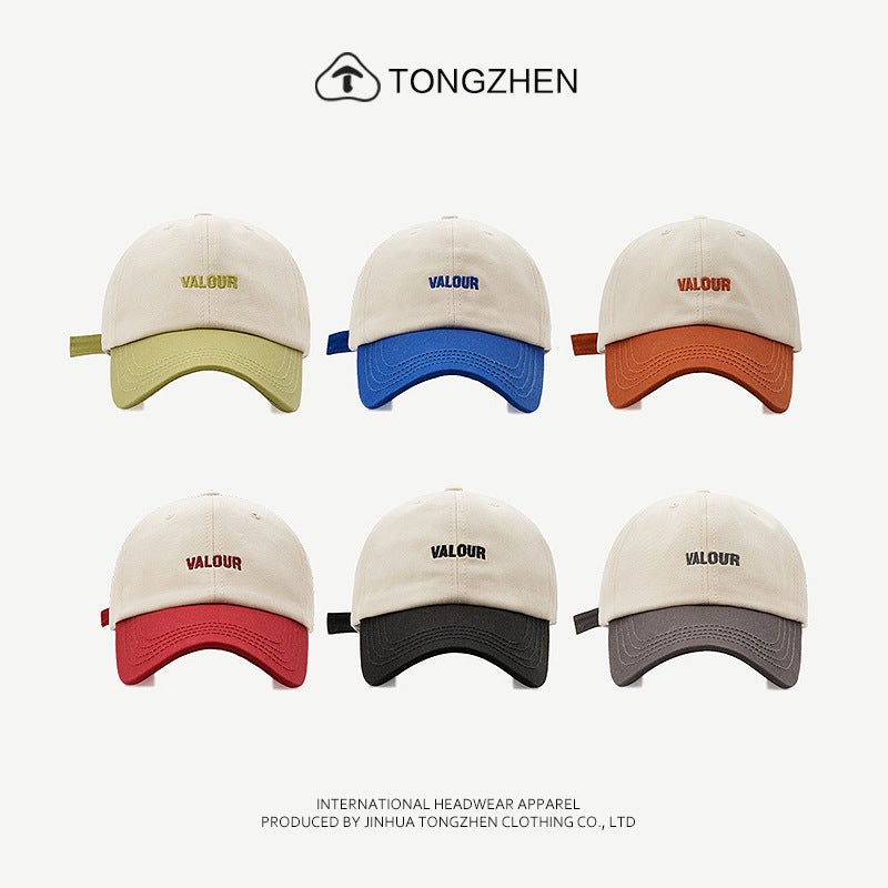 Korean Style Internet Celebrant Fashionable Color Matching Baseball Cap Women''s All-Match Letter Embroidered Cap Men''s Summer Couple Street Sunhat - Image 3