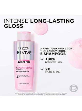 L'Oreal Paris Elvive Glycolic Gloss Sulphate Free Shampoo 200ml - view 4