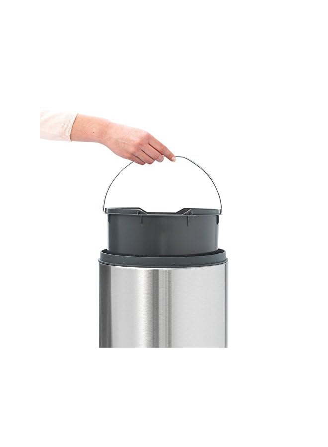 115349 Touch Bin New, 30 Litre - Matt Steel