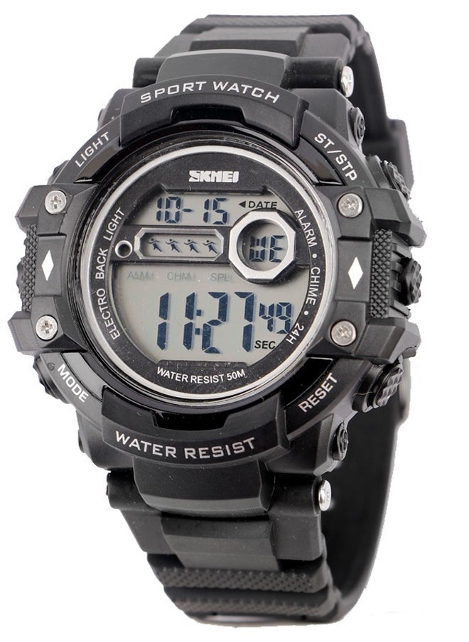 SKMEI Skmei Men’s Casual-Digital Watch -Black Dial-Black Band Rubber  - Image 1