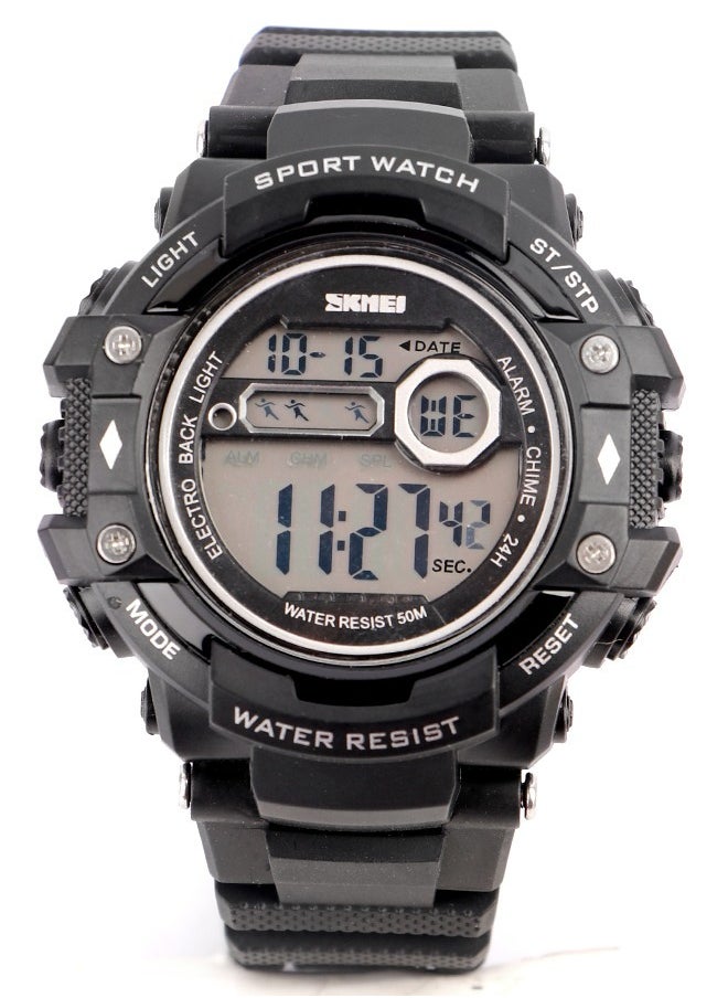SKMEI Skmei Men’s Casual-Digital Watch -Black Dial-Black Band Rubber  - Image 2