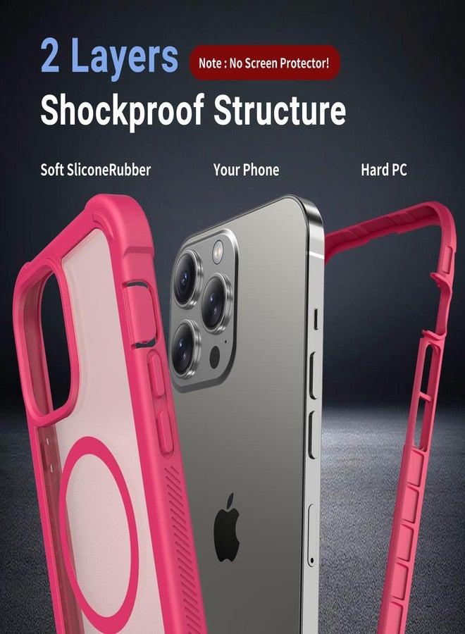 jaroco for iPhone 13 Pro Max case, [Compatible with MagSafe][Military Grade Drop Protection][Heavy Duty Protection][Non-Slip][Shockproof] with 2-Layer Durable Bumper Phone Case 6.7''-Rose - Image 2