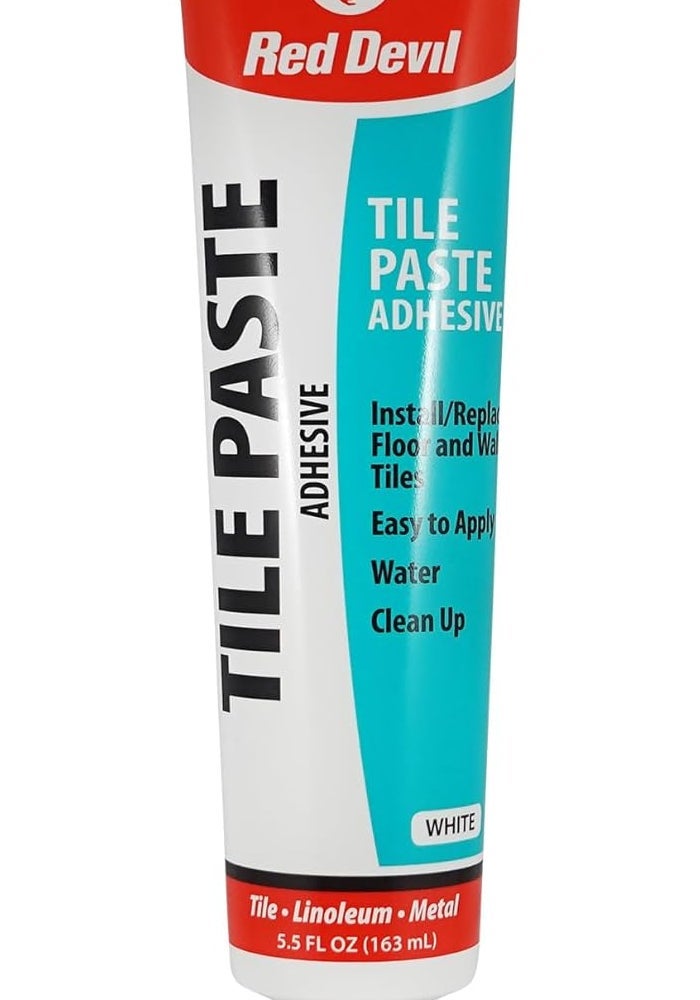 Red Devil 0497 Tile Paste Adhesive, 5.5 oz, White - Easy Application and Excellent Adhesion - Image 1