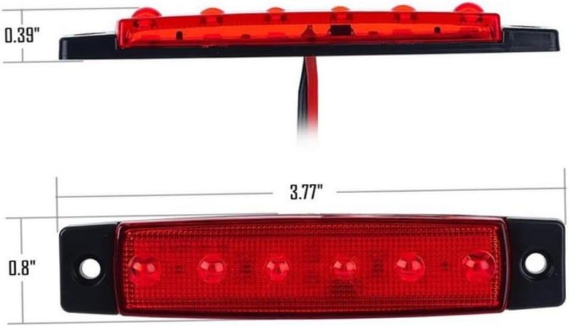 OUNONA 2sets 6 Led Tail Lights for Trailer Led Automotive Tail Light Waterproof Stop Turn Tail Light for Trucks 2pcs*2 - Image 5