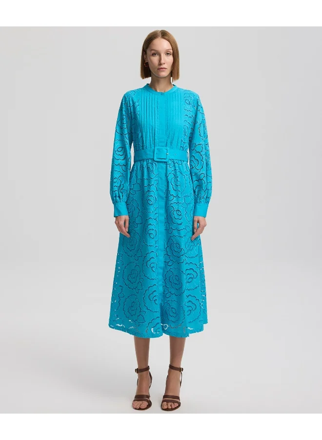 Embroidered Midi Dress