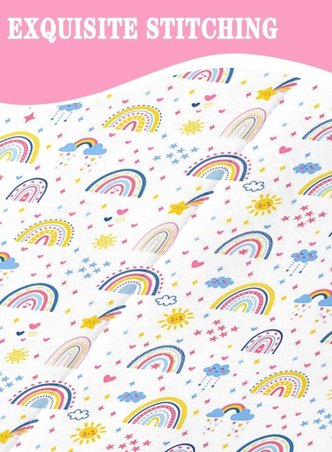 Nesker Comforter Sets Zipper Bedding Twin Size, Colorful Cartoon 4 Pcs Bedding for Kids and Teens, Cute Boho Rainbow Fitted Sheet with Pillowcases - Image 5