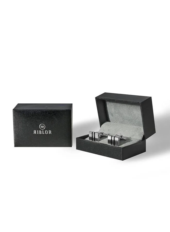 ريبلور Riblor Franco Cufflinks in Stainless Steel