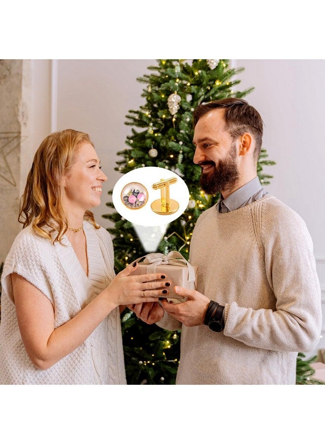 بي إتش باندا هول أزرار أكمام نحاسية للرجال من Pandahall مكونة من 20 قطعة، إطار أزرار أكمام، صينية إعداد، إطار أزرار أكمام، صينية إعداد: 16 مم/0.63 بوصة، ذهبي - Image 5