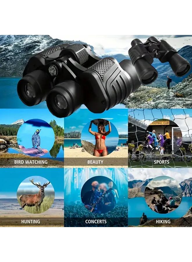 Black HD Binoculars with Aspherical Prism for Bird Watching Hunting Outdoor Observation - Image 5
