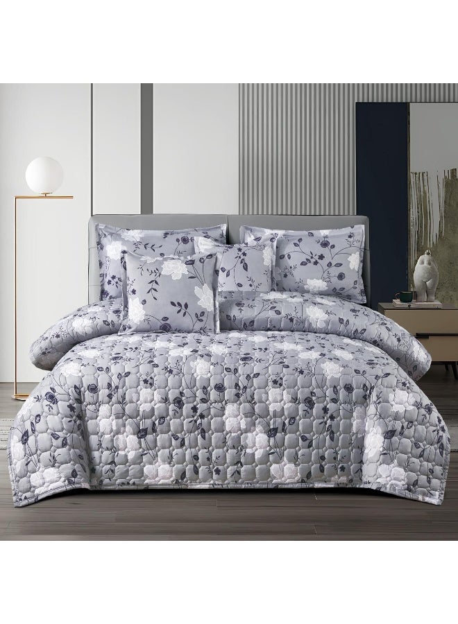 MingLi 4-Piece Twin XL Summer Bedding Set (Solid & Floral) – Lightweight Comforter, Fitted Sheet & 2 Pillowcases – Soft & Breathable Fabric – Compressed – Size 170×220 cm - Image 1