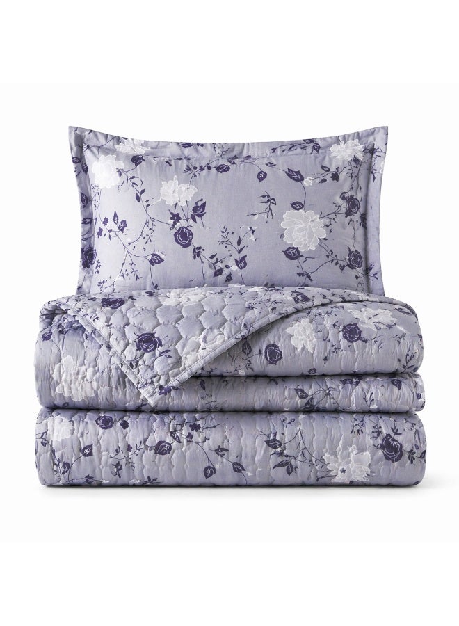 MingLi 4-Piece Twin XL Summer Bedding Set (Solid & Floral) – Lightweight Comforter, Fitted Sheet & 2 Pillowcases – Soft & Breathable Fabric – Compressed – Size 170×220 cm - Image 5