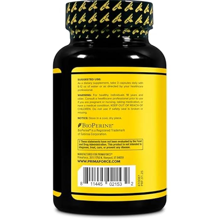 Primaforce Testosterone Complex 90 Capsules, 500mg D-Aspartic Acid Per Serving, 30 Servings - Image 3