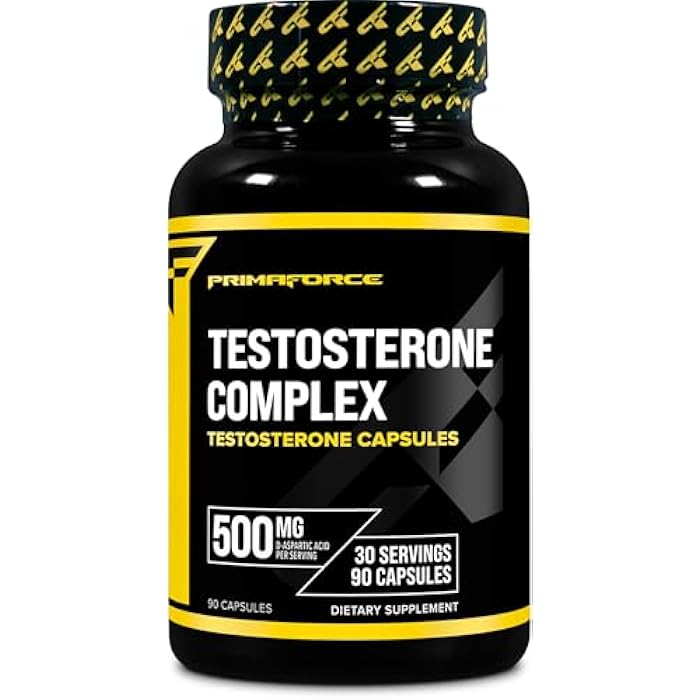 Primaforce Testosterone Complex 90 Capsules, 500mg D-Aspartic Acid Per Serving, 30 Servings - Image 1