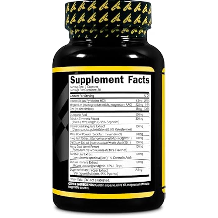 Primaforce Testosterone Complex 90 Capsules, 500mg D-Aspartic Acid Per Serving, 30 Servings - Image 4