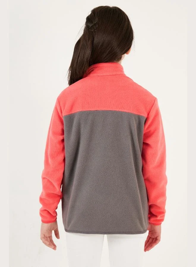 Lela  Lela Soft Texture Half Zipper Color Block Stand Collar 2-Pack Polar Kids POLAR 5905004S2  | Best Price UAE