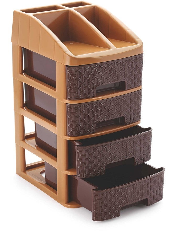 Nakoda Plastic 4-Tier Drawer, Assorted Colour, (21.4 X 17.3 X 37.5) Cm - Image 2