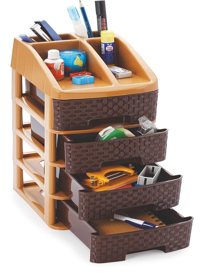 Nakoda Plastic 4-Tier Drawer, Assorted Colour, (21.4 X 17.3 X 37.5) Cm - Image 4