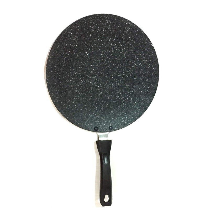 Non Stick Roti Pan Concave Tawa Low Oil Cooking Easy to Clean Cool Touch Handle 4 mm Thick Parathas Theplas Chapati Pancake Griddle Omelet - Image 3