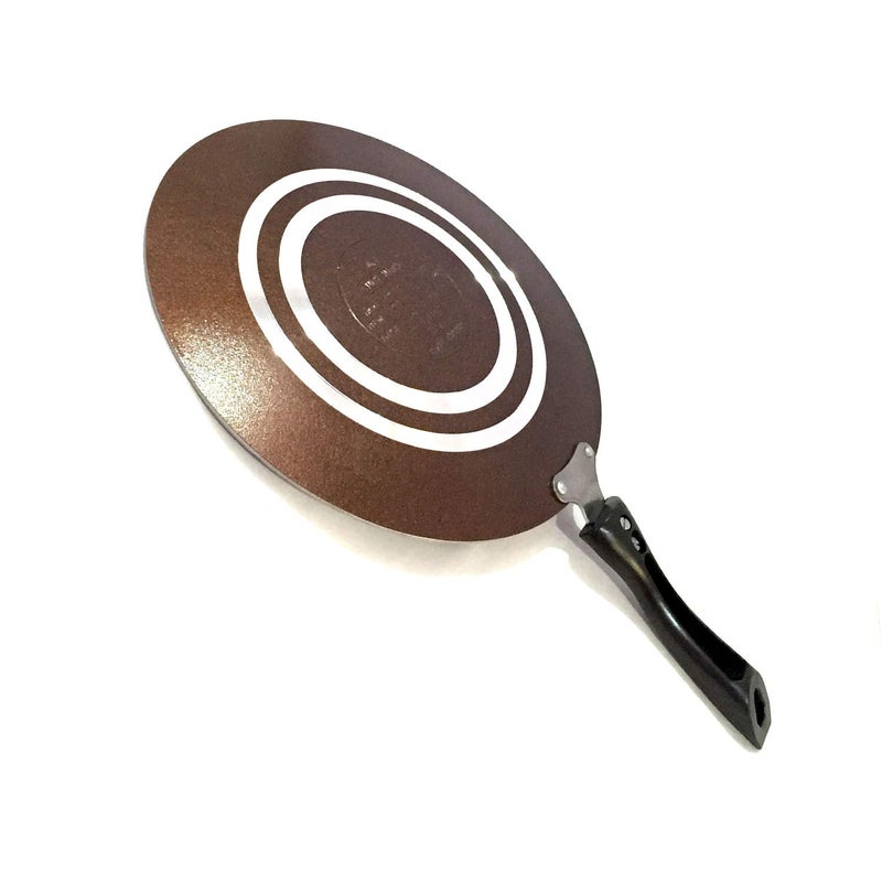 Non Stick Roti Pan Concave Tawa Low Oil Cooking Easy to Clean Cool Touch Handle 4 mm Thick Parathas Theplas Chapati Pancake Griddle Omelet - Image 4