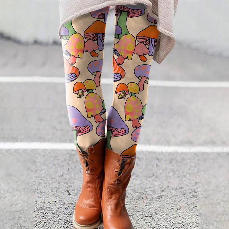 Printed Yoga Pants Women'S High Waist Hip Lifting Sports Running Fitness Pants Tights - Image 3