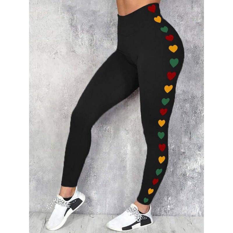 Printed Yoga Pants Women'S High Waist Hip Lifting Sports Running Fitness Pants Tights - Image 4