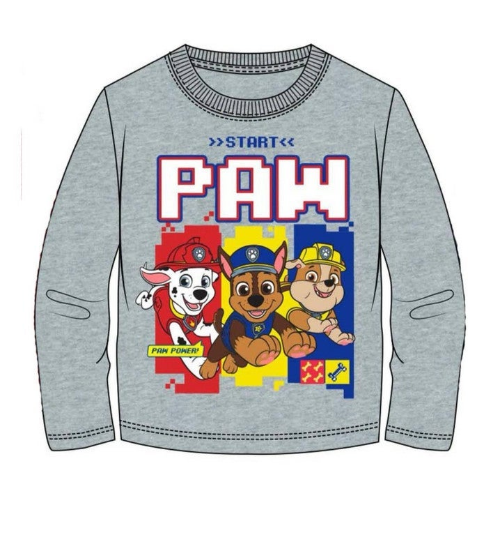 Nickelodeon Paw Patrol Paw Patrol Boys Long Sleeve T-shirt 100% cotton by Kids TV & Nickelodeon Paw Patrol boys jogger sweatpants by kids TV Bundle - Image 2