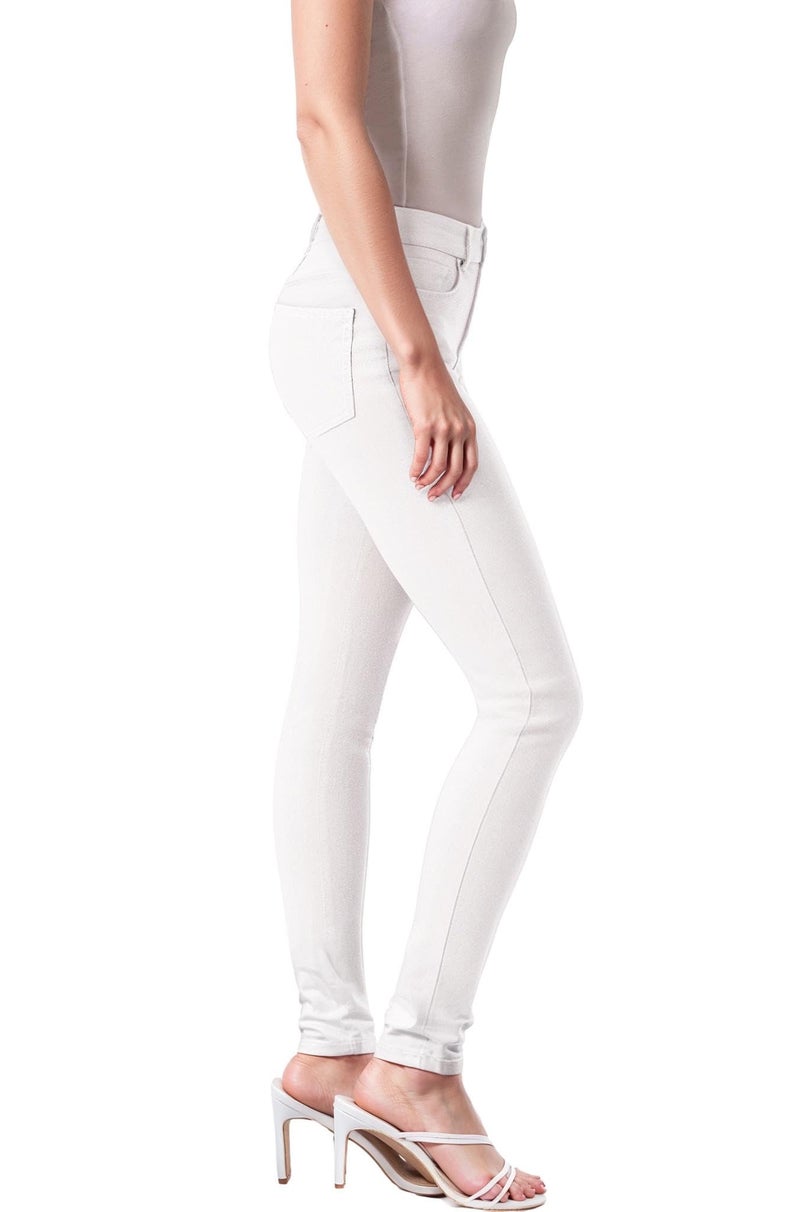 Hybrid & Company Womens Super Stretch Comfy Denim Skinny Jeans P26136SK White 13 - Image 3