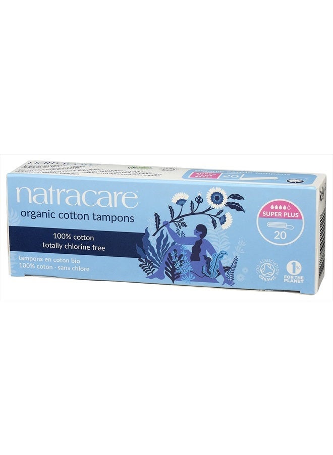 Natracare Non-Applicator 100% Organic Cotton Tampons, Super Plus, Totally Chlorine Free, Biodegradable and Compostable (1 Pack, 20 Tampons Total) - Image 4