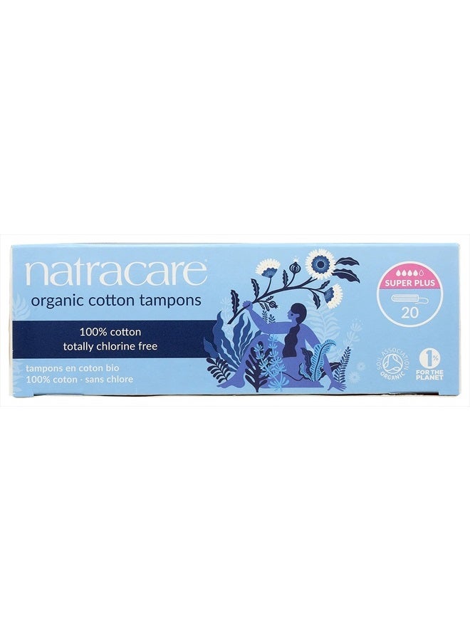 Natracare Non-Applicator 100% Organic Cotton Tampons, Super Plus, Totally Chlorine Free, Biodegradable and Compostable (1 Pack, 20 Tampons Total) - Image 3