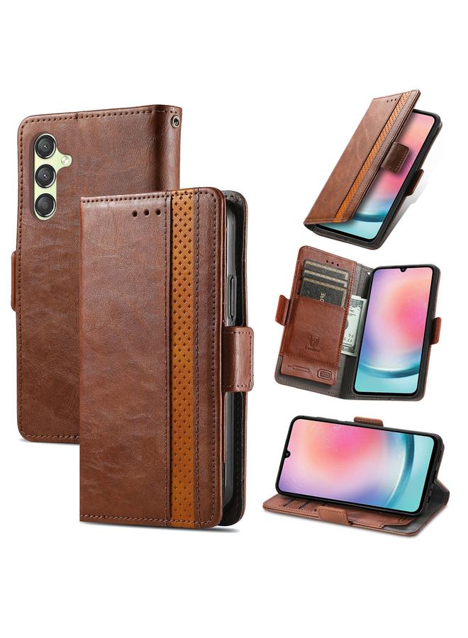 S-TOP Case For Samsung Galaxy S23 FE 5G CaseNeo Splicing Dual Magnetic Buckle Leather Phone Case - Image 1