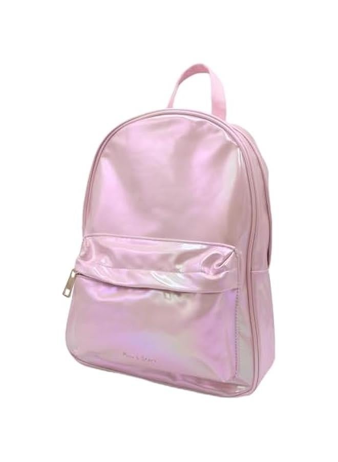 Holographic Backpack Iridescent Shoulder Bag Hologram Laser Satchel Travel Casual Daypack Purse for Women Men,Pink 7# - Image 2