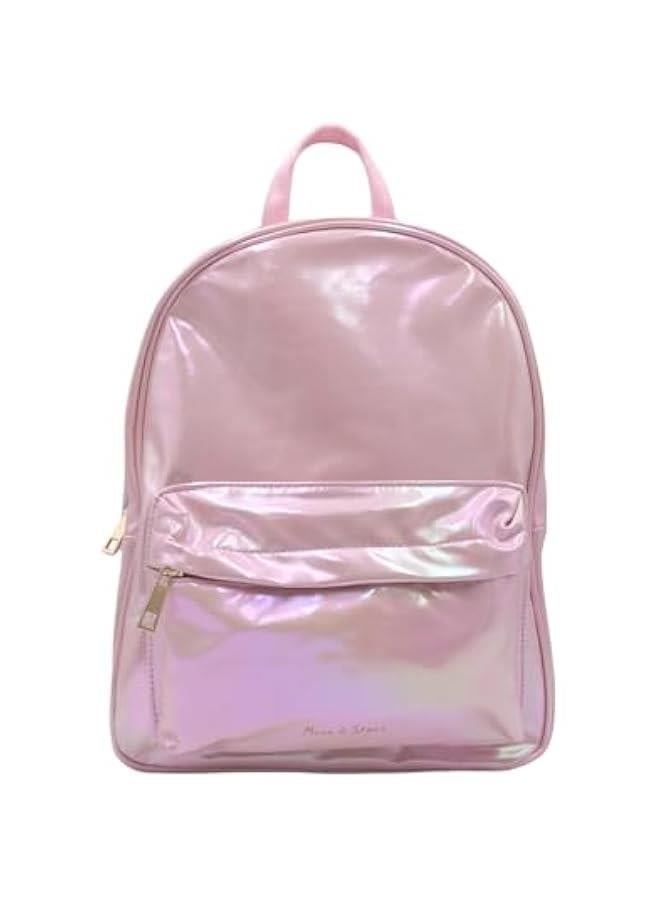Holographic Backpack Iridescent Shoulder Bag Hologram Laser Satchel Travel Casual Daypack Purse for Women Men,Pink 7# - Image 1