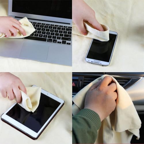 VANANA SUEIANNMN Car Nature Chamois Real Leather Washing Cloth Cleaning Towel Wipes Clean Cham H88 (40X70cm) - Image 3