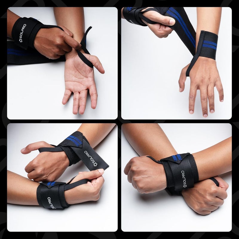 SOLPRO دعم المعصم سافاج | كم ضغط قابل للتنفس مع قبضة غير قابلة للانزلاق لرفع الأثقال، رفع القوة، الصالة الرياضية، الرياضة وتخفيف آلام المعصم اليومية - Image 5