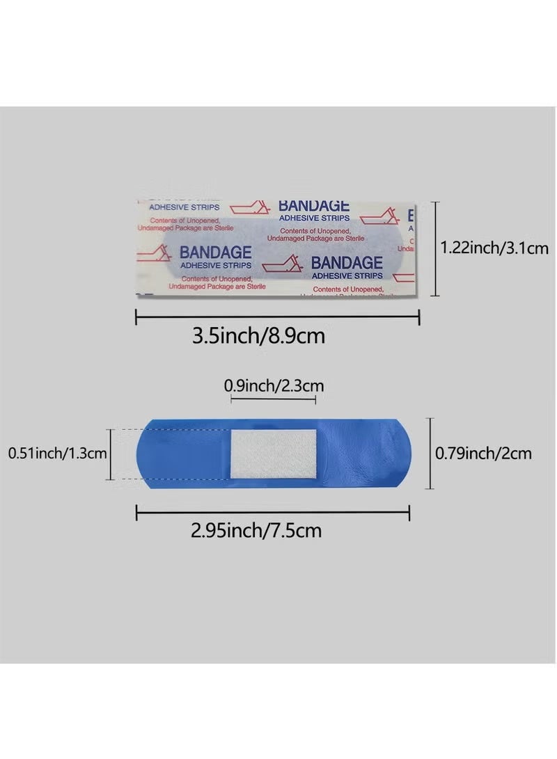 100 Pcs Blue Detectable Waterproof Bandages | Metal Detectable First Aid Tape for Hotel & Kitchen Use | Food Industry Safety - Image 4