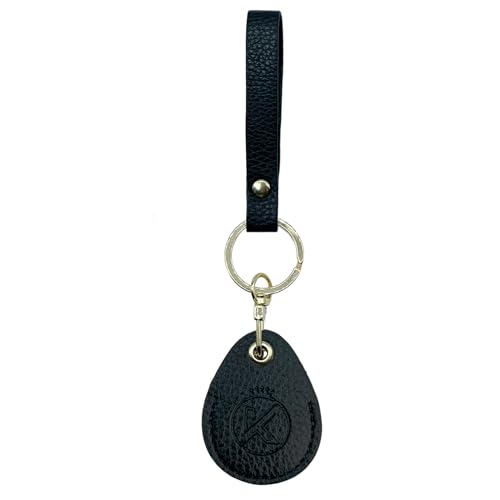 KRSURERICHER Leather Key Fob Holder, Access Card Key Chains RFID Protector, NFC Smart Key tag Case Keychain for Broken Key - Image 1