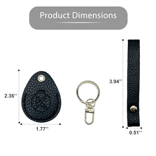 KRSURERICHER Leather Key Fob Holder, Access Card Key Chains RFID Protector, NFC Smart Key tag Case Keychain for Broken Key - Image 4