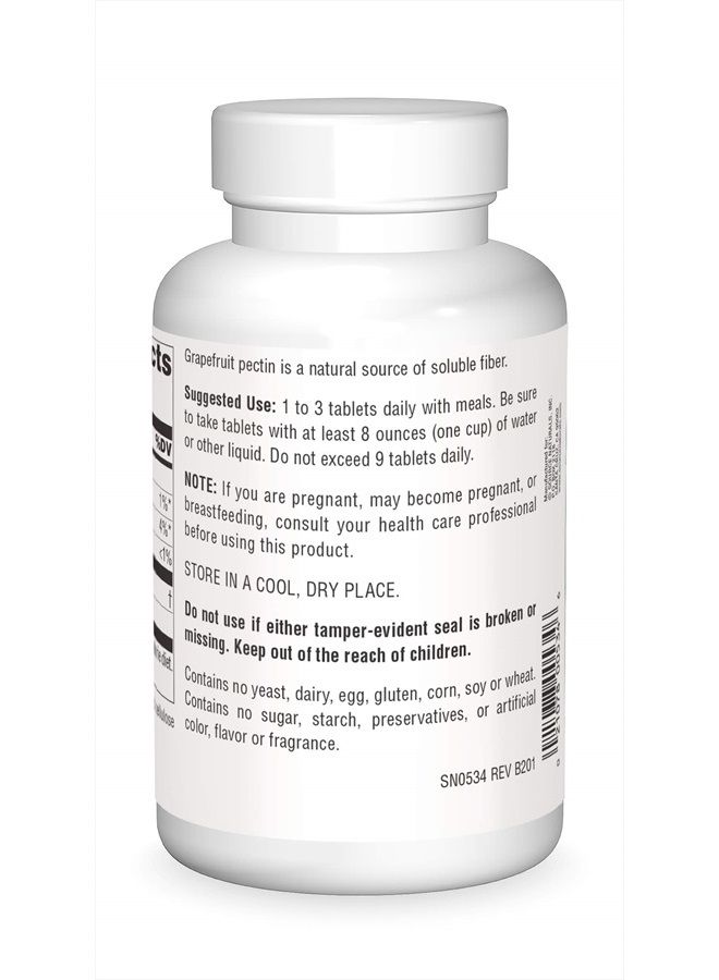 Source Naturals Grapefruit Pectin, Soluble Fiber - 1000 mg Dietary Supplement - 240 Tablets - Image 2