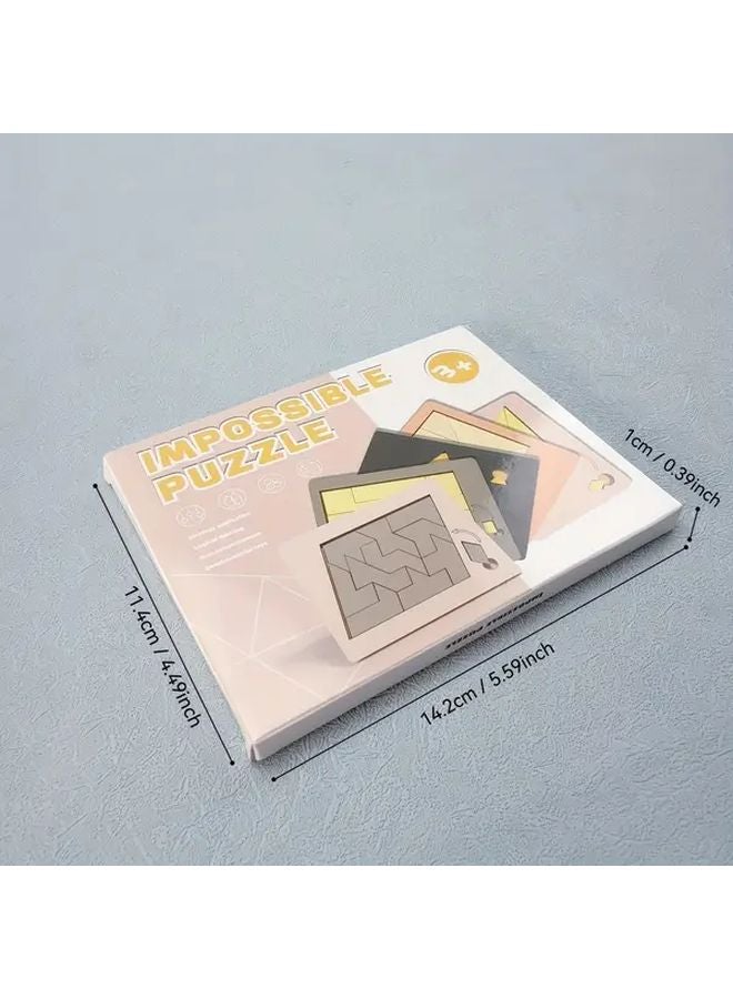 Impossible Diamond Puzzle Challenging 3D Brain Teaser Geometric Interlocking Pieces - Image 4