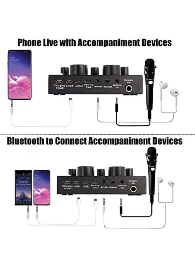 General Podcast Equipment Set Bm 800 Mic Kit With V8 Live Sound Card Condenser Pc Gaming Mic With Professional Audio Mixer Prefect For Streaming Computer Singing Youtube Recording Black  - Image 4