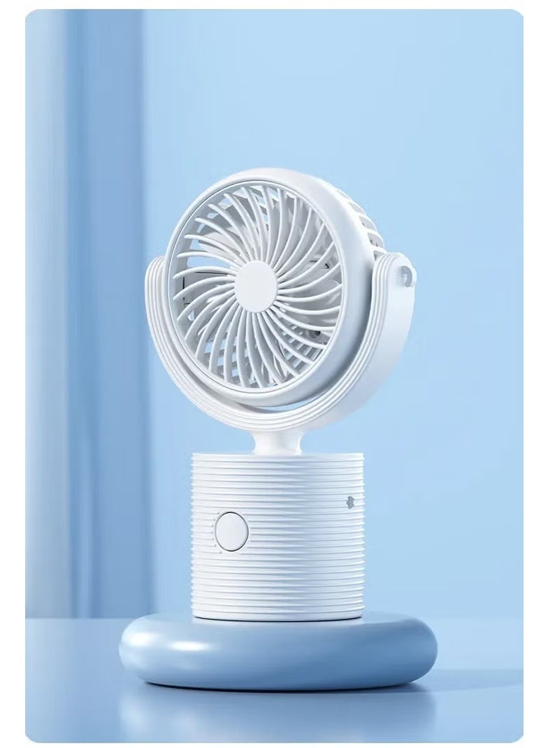 ELTRAZONE S19 Mini Portable Neck Hanging Fan – USB Rechargeable with Adjustable Angle – Quiet Rotatable Electric Fan for Hands-Free Use, Perfect for Students, Outdoor Travel, Camping, Office & Desktop Cooling – Lightweight and Compact Design - Image 1
