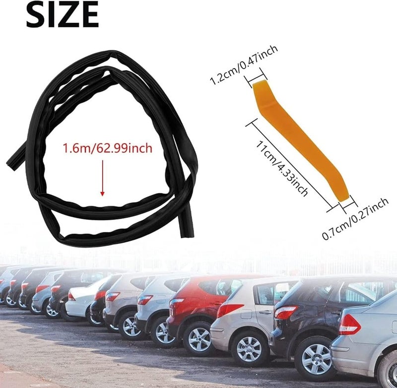 Careflection SHOP360 Universal Rubber Car Dashboard Windshield Soundproof Sealing Strips Stickers (1.6M, Pack of 1) - With applicator tools - Image 5