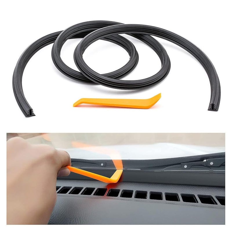 Careflection SHOP360 Universal Rubber Car Dashboard Windshield Soundproof Sealing Strips Stickers (1.6M, Pack of 1) - With applicator tools - Image 1