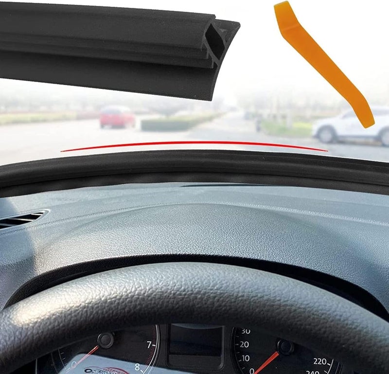 Careflection SHOP360 Universal Rubber Car Dashboard Windshield Soundproof Sealing Strips Stickers (1.6M, Pack of 1) - With applicator tools - Image 3